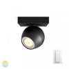 Opbouwspot Philips Hue White ambiance Buckram 1 spot zwart