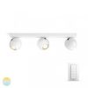 Opbouwspot Philips Hue White ambiance Buckram 3 spot